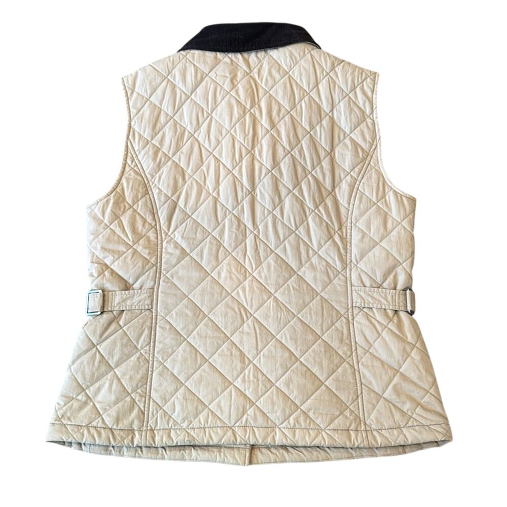 L.L.Bean Women's Quilted Vest Beige Size L - Picture 2 of 8